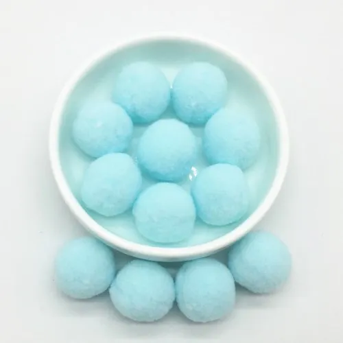 25mm 25Light blue Белые, синие, разноцветные помпоны, меховые шарики, сделай сам, мягкие помпоны, помпоны для рукоделия, Свадебный декор, клей на ткани, аксессуары, 8 мм до 30 мм, 20 г - Цвет: 25mm 25Light blue
