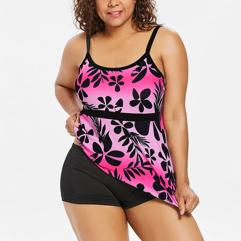 SAGACE бикини купальник танкини набор сексуальный женский принт листья цветок пуш