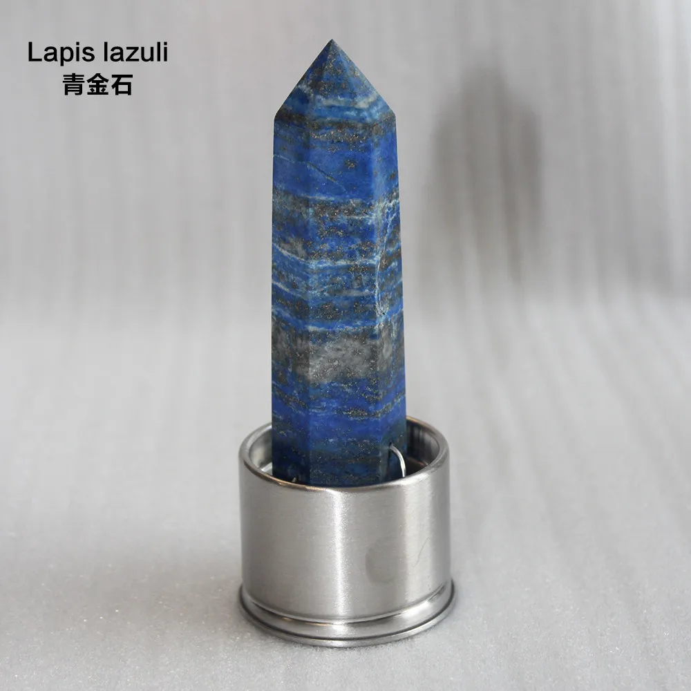 Lapis lazuli Натуральная кристаллическая каменная колонна кварца из различных материалов волшебная палочка заживляет энергетический Камень Точка стакана воды bottel орнамент заменить - Цвет: Lapis lazuli