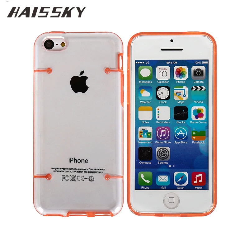 Haissky Роскошные Прозрачный чехол для iPhone 5C Жесткий ПК Защитный Apple телефон