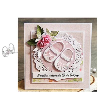 Bow shoes Mmao ремесла металла стали режущие штампы последние лук любовь ребенка трафарет для обуви для DIY скрапбукинга бумаги/фото карты тиснение штампы - Цвет: Bow shoes