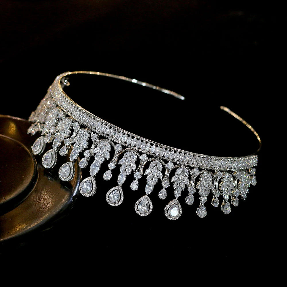 ASNIRA новая Диадема из циркония, модная свадебная повязка на голову ручной работы, свадебное пальто, корона, аксессуары, женские аксессуары