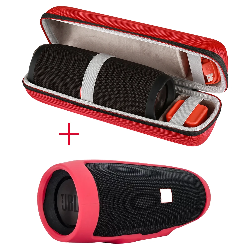 2 в 1 Жесткий EVA чехол для хранения на молнии + Мягкий силиконовый JBL Charge3 Bluetooth
