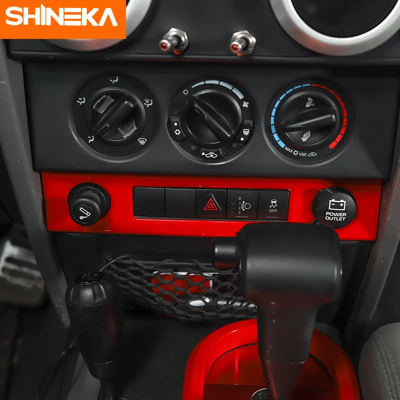 SHINEKA внутренние молдинги для Jeep Wrangler JK 2007-2010 7 шт. ABS декоративные наклейки с