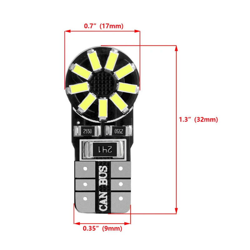 10 шт. T10 3014 18SMD светодиодный Автомобильный задний фонарь габаритная лампа авто