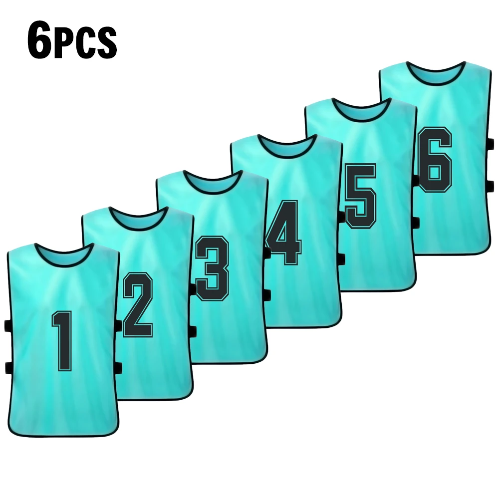 

New High Quality 6 Pcs Kid'S Basketball Jerseys Soccer Team Training Bibs Practice Sports Vest Quick Drying Basketball Jerseys