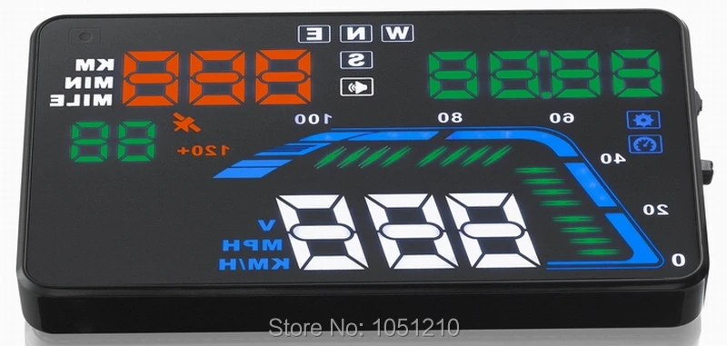 Ouchuangbo Q7 5 дюймов HD GPS Hud Автомобильный цифровой дисплей|projector speedometer|gps car hudcar speedometer