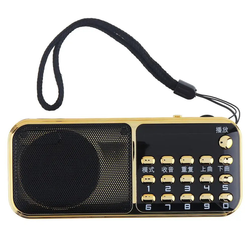 E12 Портативный Ручной FM радио мини аудио карта стерео динамик MP3 плеер с 3,5 мм разъем для наушников для дома на открытом воздухе