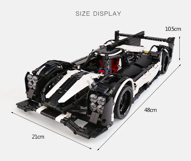 23018 техника автомобиль игрушки MOC-5530 Гибридный супер гоночный автомобиль набор строительных блоков Кирпичи наборы Модель автомобиля детские игрушки рождественские подарки