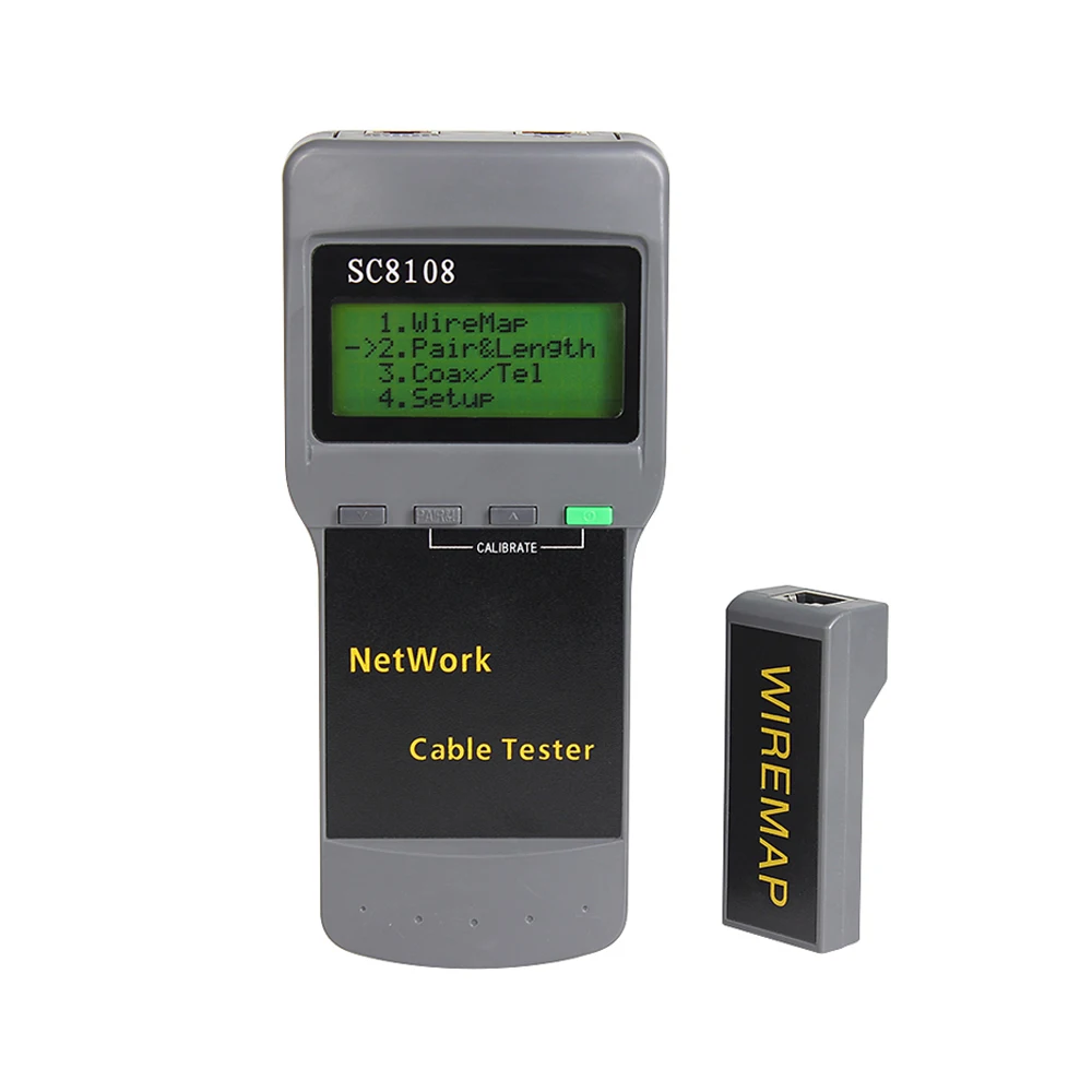 SC8108 Multifunctional Portable LCD Digital Display Network Tester LAN Phone Cable Meter