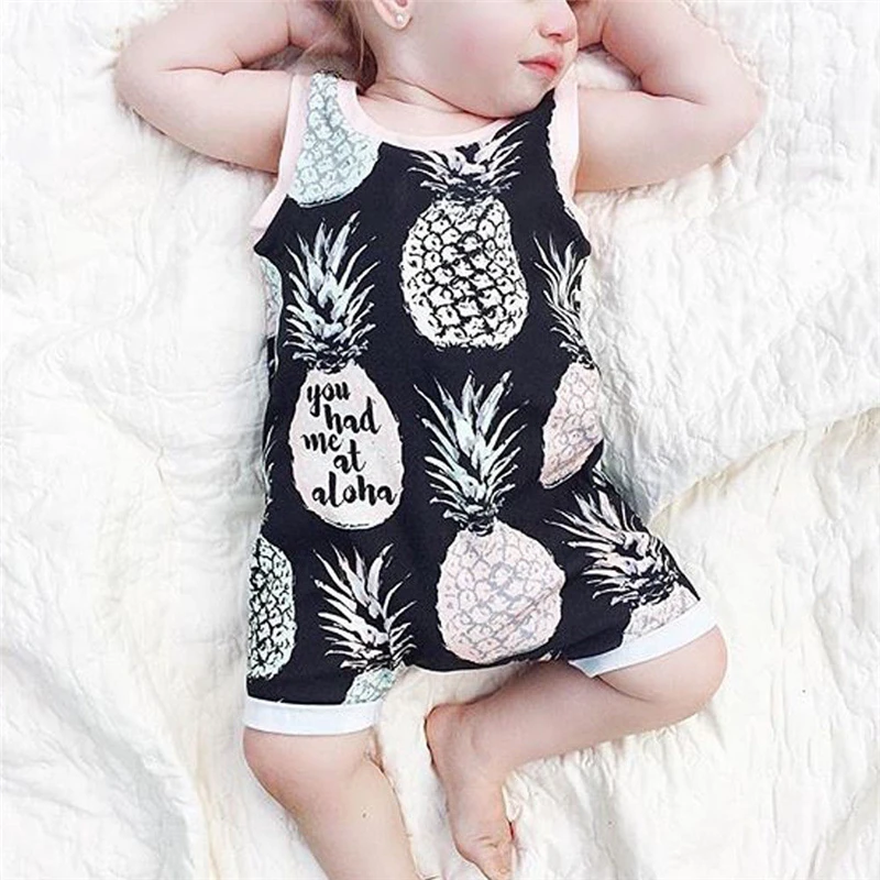 Для новорожденных для маленьких девочек Комбинезон Комбинезоны с открытой