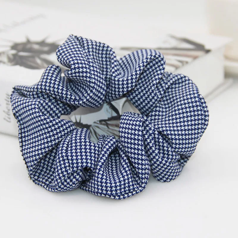 LOVINGSHA Hair Accessories For Women Brand Ladies Hair Tie Lady Scrunchies Ponytail Hair Female Girl Holder Rope ATC008 - Цвет: Темно-синий