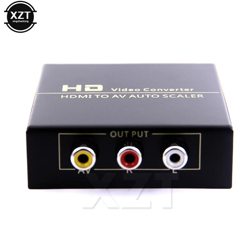 HDMI-Compatible to AV Converter RCA CVBS L/R Video Adapter 1080P Switch Support NTSC PAL EU US Power Adpater for TV Box | Электроника