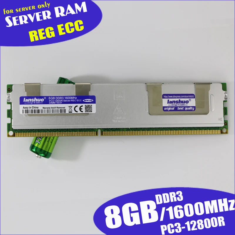 Lanshuo 8 Гб DDR3 1333 МГц 8G REG ECC радиатор Серверная Память ОЗУ 16 24 ГБ 32 пожизненная