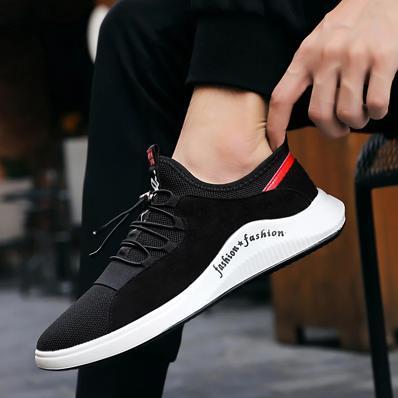 Top 2018 Men's Luxury Casual Shoes Breathable Runner Shoe Light Sneakers Air Mesh Antiskid Outdoors Sportswear Size 39 44 45 46 | Обувь