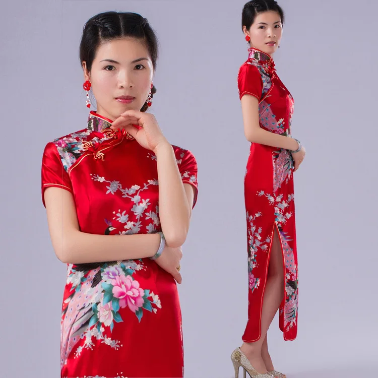 Женское длинное платье Qipao вечернее с длинным рукавом 6 цветов|dress iphone|clothing manufacturers