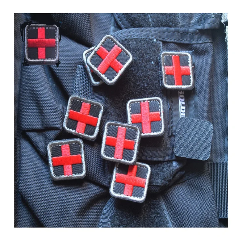 Волшебная палочка 3D нашивки с вышивкой крючок и петля мини красная нашивка