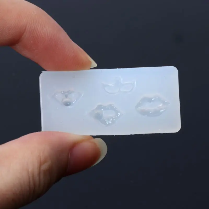 5 шт. 3D силиконовые формы Нейл арт Декор Луна Звезды в виде бантов и клубники губ