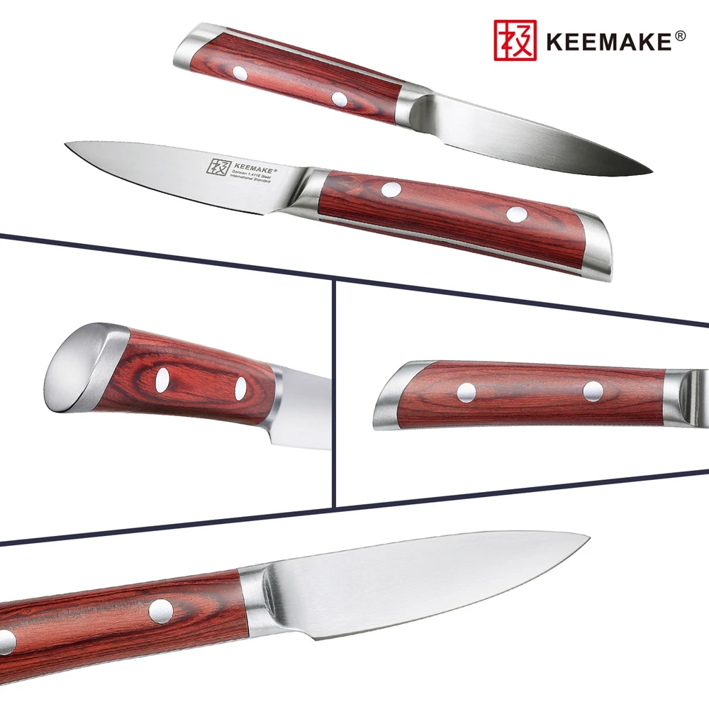2018 KEEMAKE Премиум 3 5 &quotнож для очистки овощей немецкий 1 4116 стали лезвие кухонные