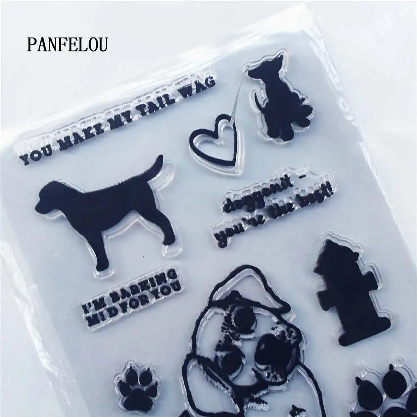 PANFELOU Naughty dog bottle силиконовый штамп/печать DIY Скрапбукинг/фотоальбом Декоративные