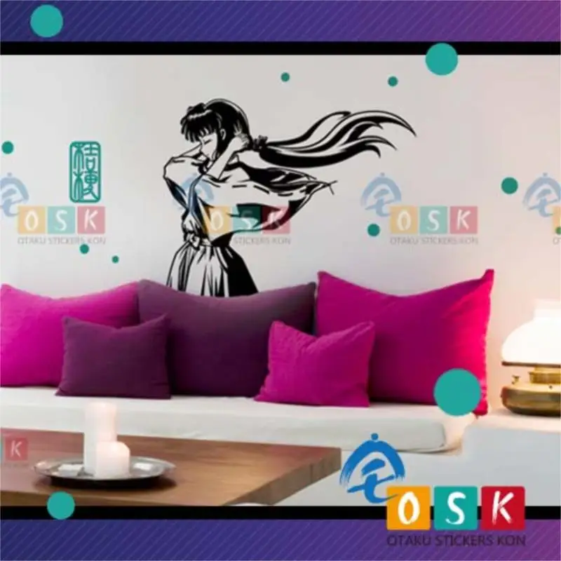 Inuyasha Haliotis веер наклейки на стену аниме персонажи мультфильмов для автомобиля|wall