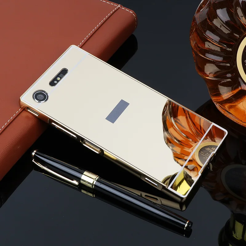 Для sony Xperia XA XA1 XA2 Ультра чехол Зеркальный Алюминиевый металлический бампер жесткий акриловый задний Чехол для sony XZ чехол для телефона s Fundas Coque