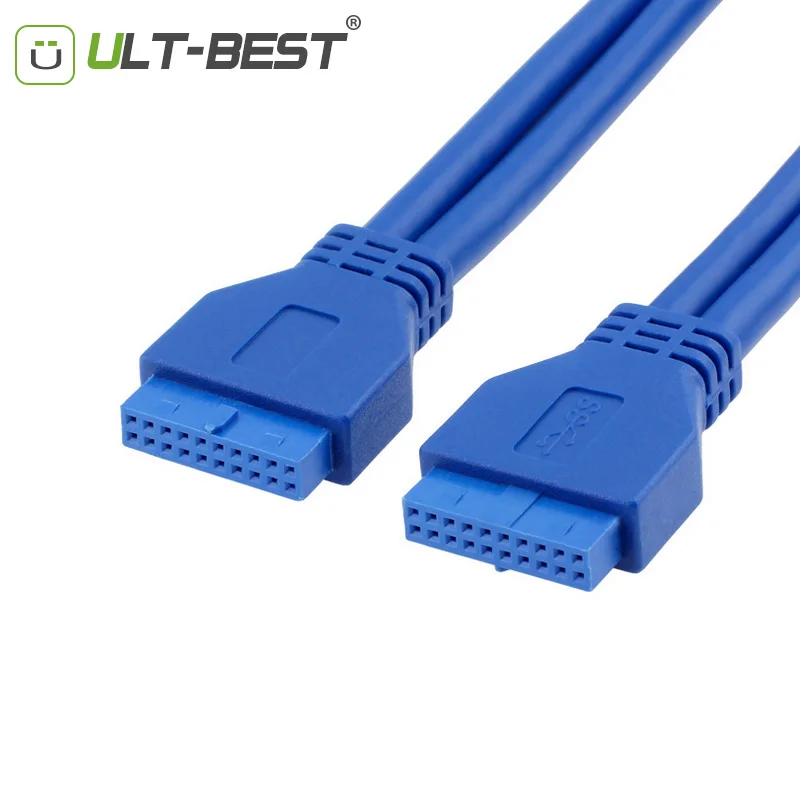 

50cm USB 3.0 20pin Motherboard Mainboard 20 pin Female to Female F/F Header Adapter Extension Cable