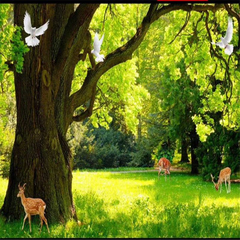 

beibehang Custom Wallpaper HD Modern Simple Woods Landscape 3D TV Backdrop Bedroom Bedroom Wallpaper papel de parede para quarto