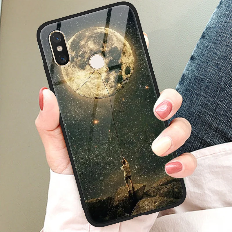 Чехол для Xiaomi Redmi Note S2 5 6 iPad Pro 5 Plus 7 mi A2 mi x 2 2S Max3 5 5S на возраст 6, 8X8 SE Lite 9 исследовать звездное небо закаленное Стекло чехол