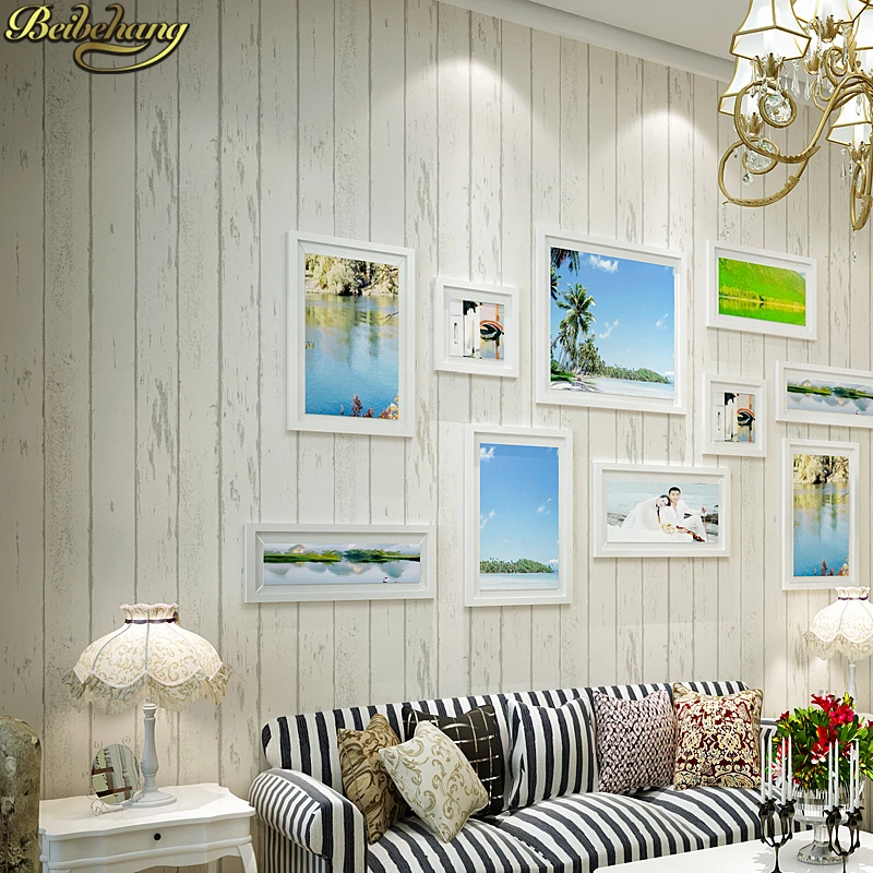 ПВХ 53X300cm средиземноморские синие полосатые обои для гостиной 3d настенное