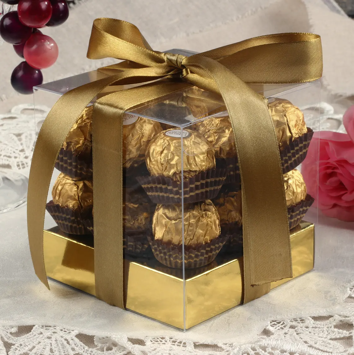 Прозрачная коробка с подставкой 10 шт./лот|box gift packaging|box cubebox |