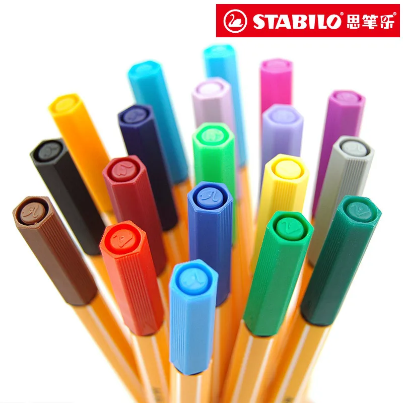 25 цветов/лот Stabilo 88 гелевых ручек 0 4 мм авторучка для рисования эскиз супер тонкие