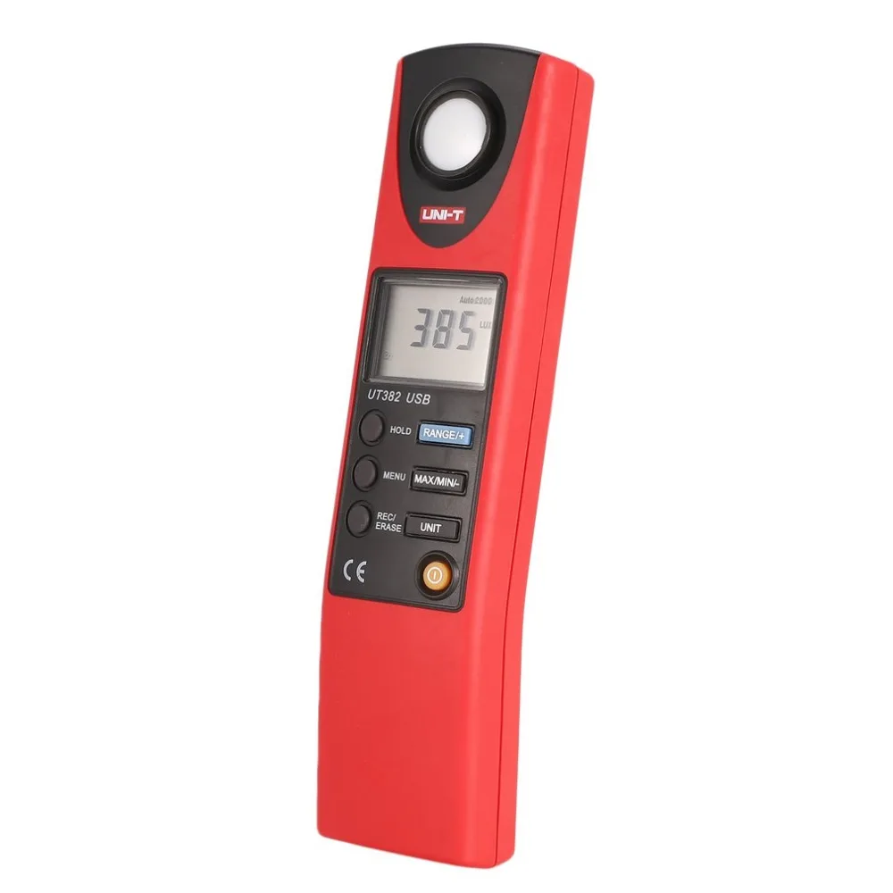 UNI T UT382 Цифровой Люксметр Light Meter Lux/FC метр Авто Диапазон 1999 граф Luminometer 20000 Lux