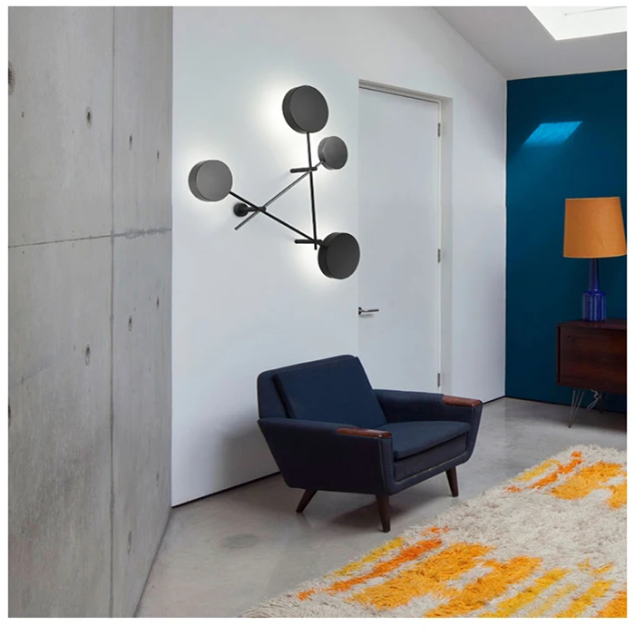 Скандинавский современный светодиодный настенный светильник стеклянный шар