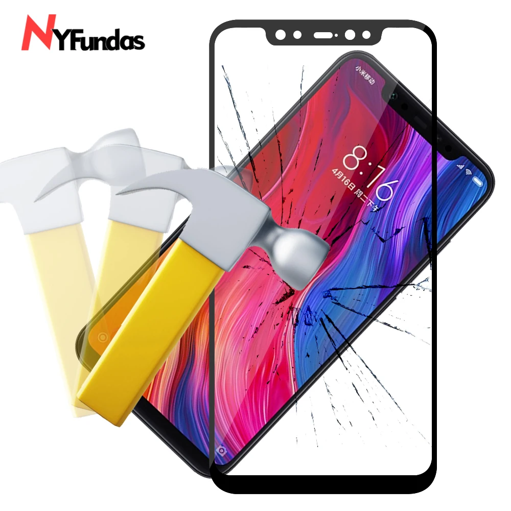 NYFundas 5D полное покрытие защитное стекло для xiaomi pocophone f1 Защитная пленка экрана Mi A1