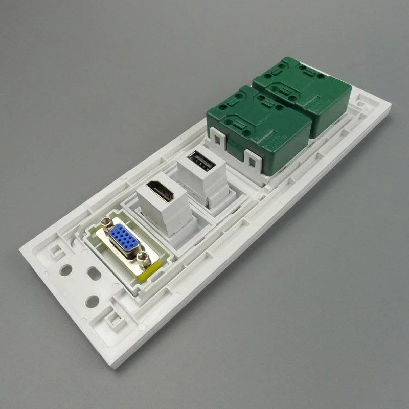 Универсальная настенная розетка VGA HDMI USB многофункциональная съемная