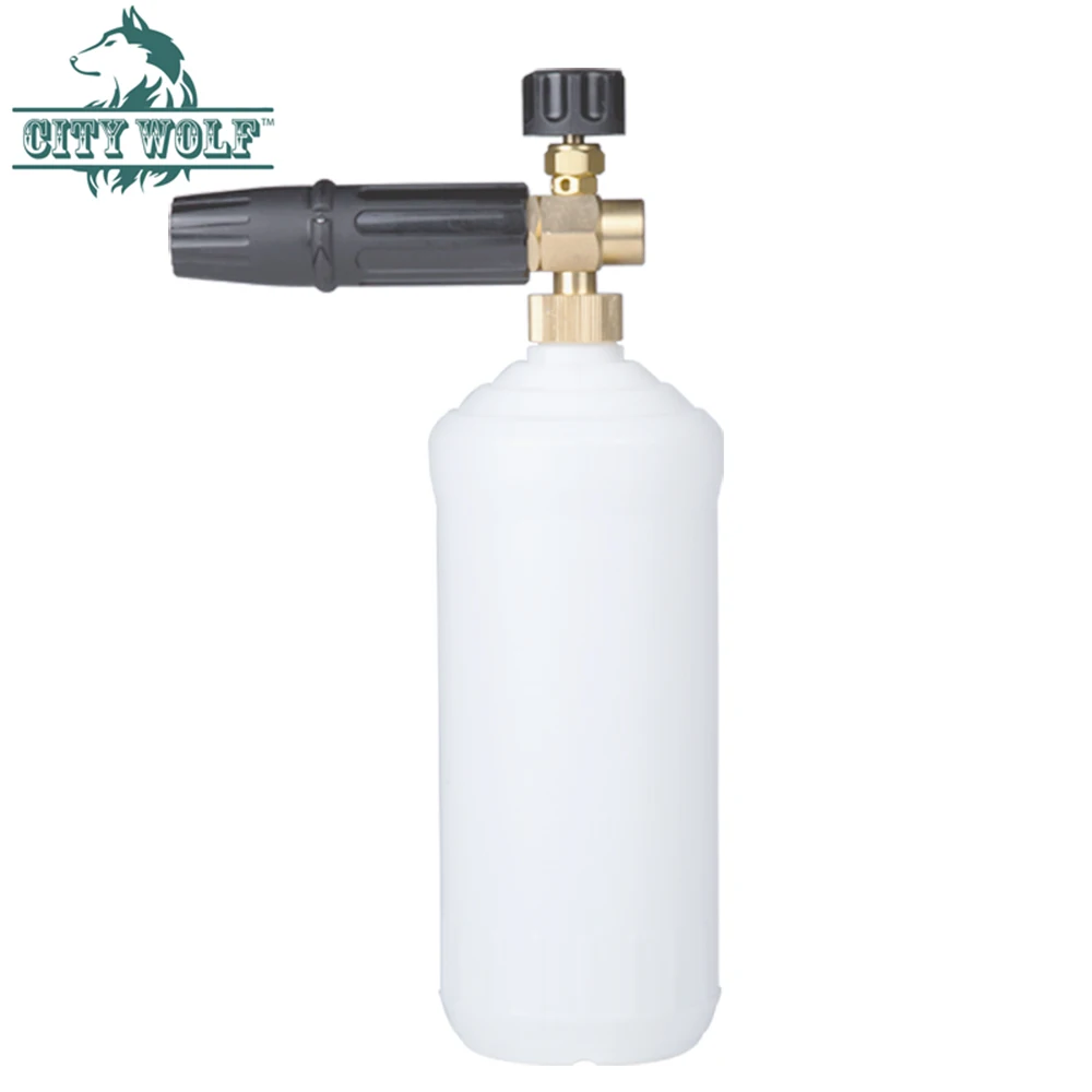 

City Wolf car washer brass snow foam lance soap bottle with deck foam for all kinds of high pressure washers car accessory