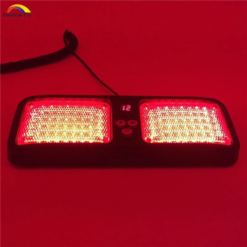 Красный DC12V LED Защита от солнца козырек панель автомобиля грузовик Предупреждение свет вспышки проблесковый маячок Аварийное освещение туман полиции пожарный лампы - Цвет: Красный