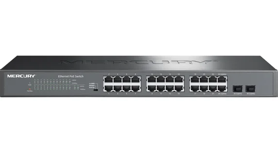 Сетевой коммутатор 26 портов 2 SFP 24 poe 250 Вт 1000 Мбит/с переключатель VLAN IEEE802.3af/at Max PoE