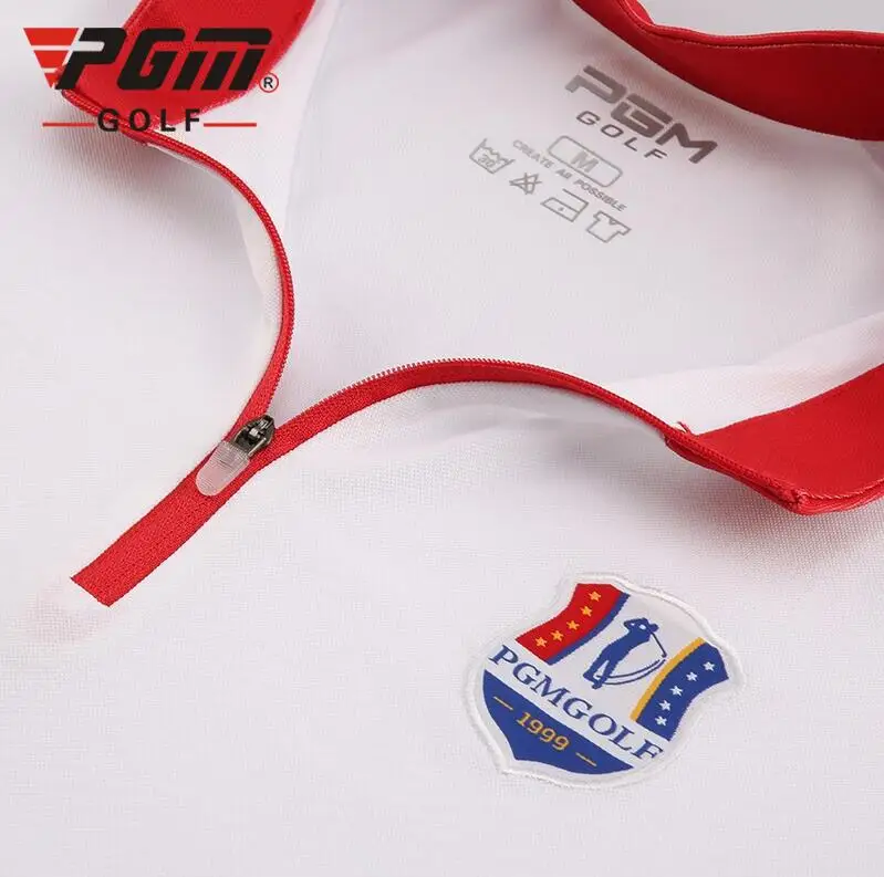 

2019 new Men's Short Sleeve Golf T-Shirt Summer Breathable Quick-drying Functional Fabric Zipper Stand Collar Design Golf Shirts