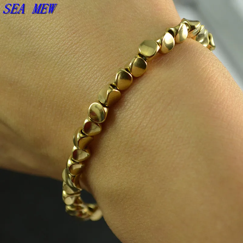 SEA MEW 100 шт. 5 мм Металлические бусины медные разделители отверстий Непальские
