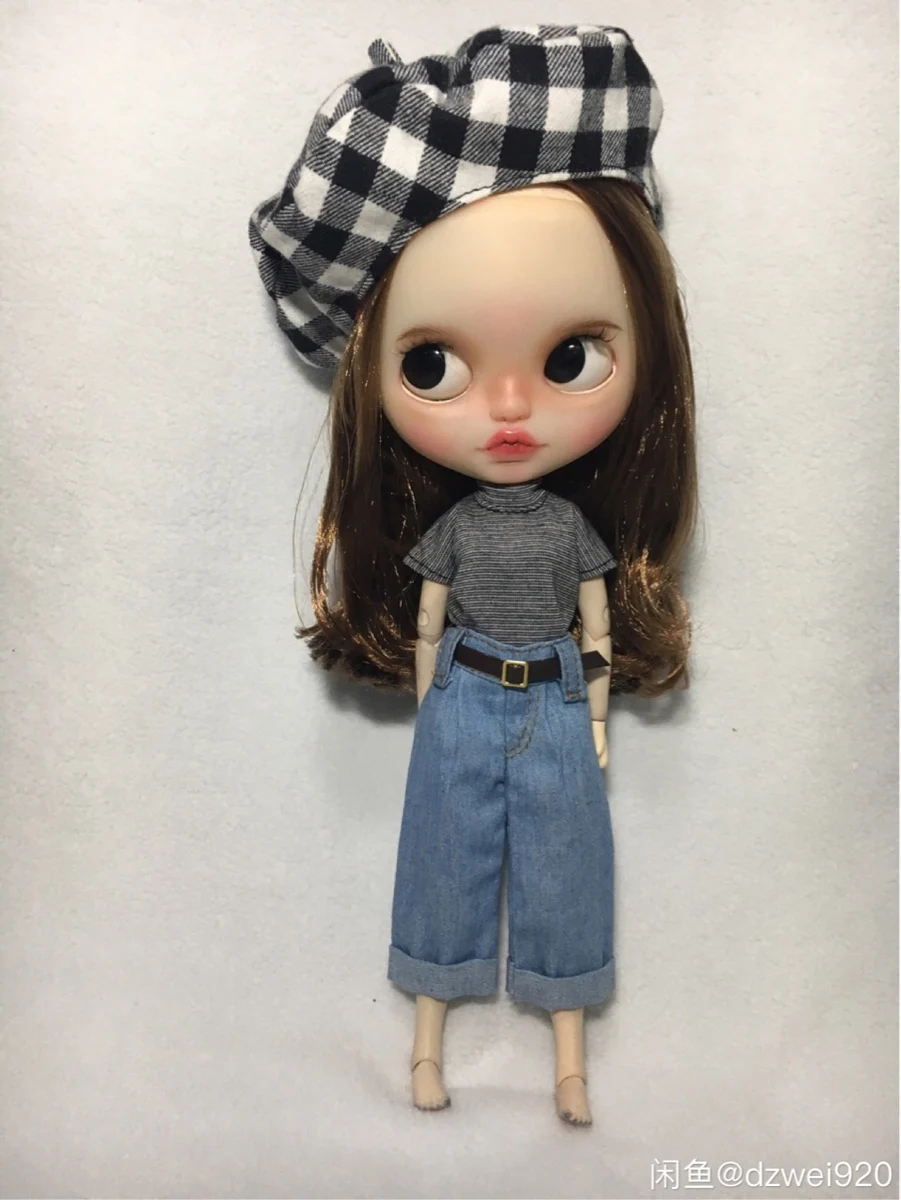 4 шт./лот Diy кукла одежда джинсы джинсовая ткань кукла аксессуары для Blyth bjd Подарочные игрушки украшение для пошива одежды «сделай сам» материал для изготовления