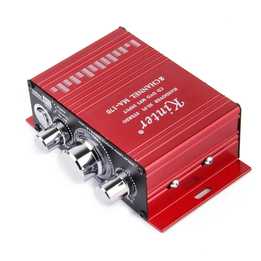 DC12V Mini 2CH MA-170 Hi-Fi стерео автомобильный усилитель мощности CD DVD MP3 |