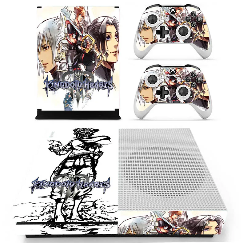 YS-xboxoneS-2064 Наклейка с изображением Kingdom Hearts III для Xbox One S sticker s vinilo pegatina для Xbox one Slim Console и два контроллера - Цвет: YS-xboxoneS-2064