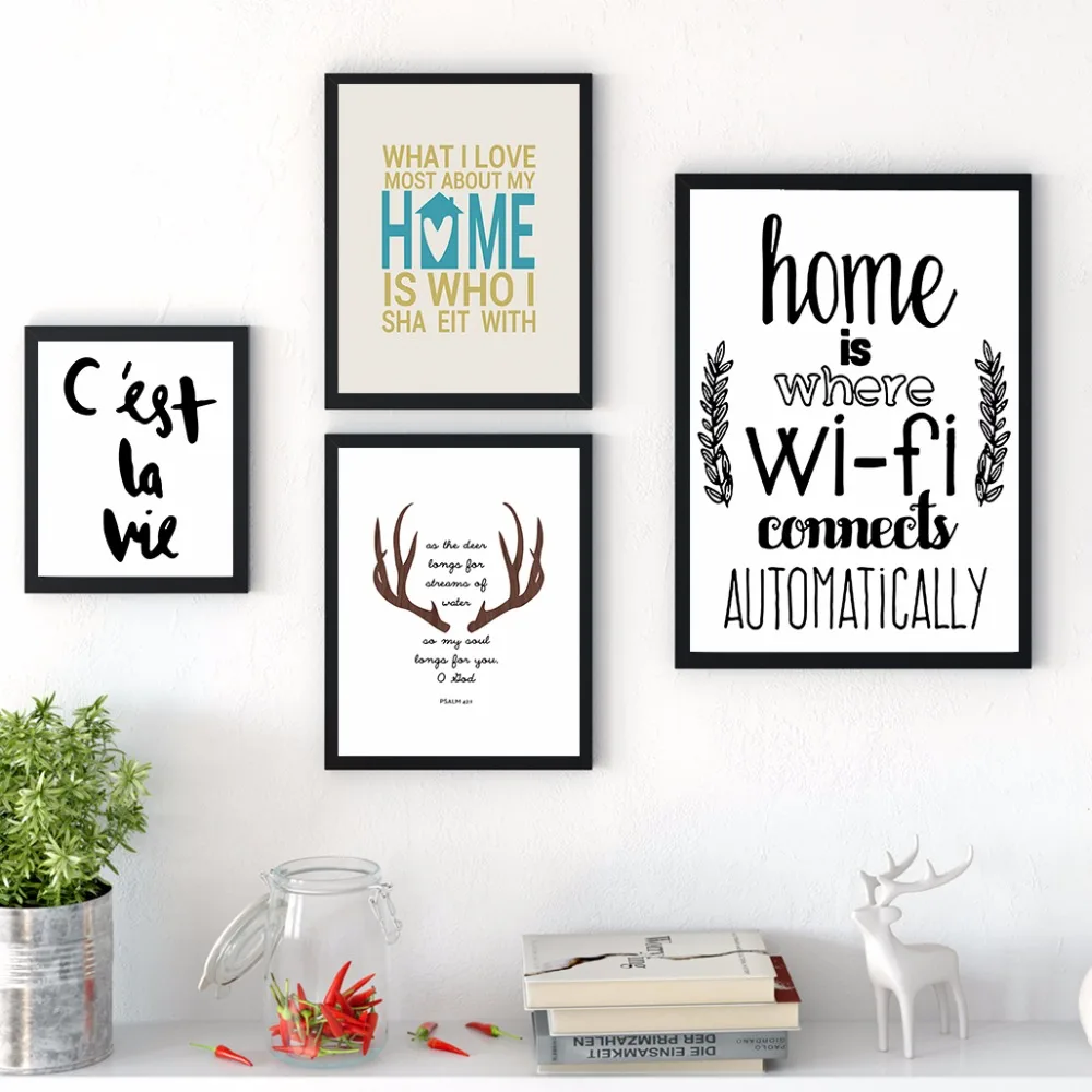 Черно белая минималистская типография мотивационные цитаты плакат Настенная