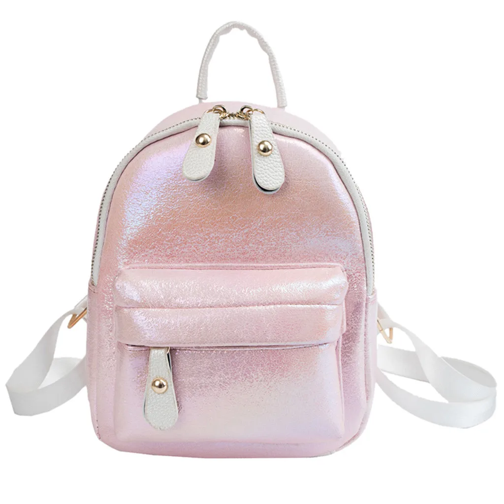 Pink S OCARDIAN, Модный женский рюкзак из искусственной кожи, простой рюкзак в консервативном стиле, уличная одноцветная сумка, школьная сумка для студентов, сумка J23 - Цвет: Pink S