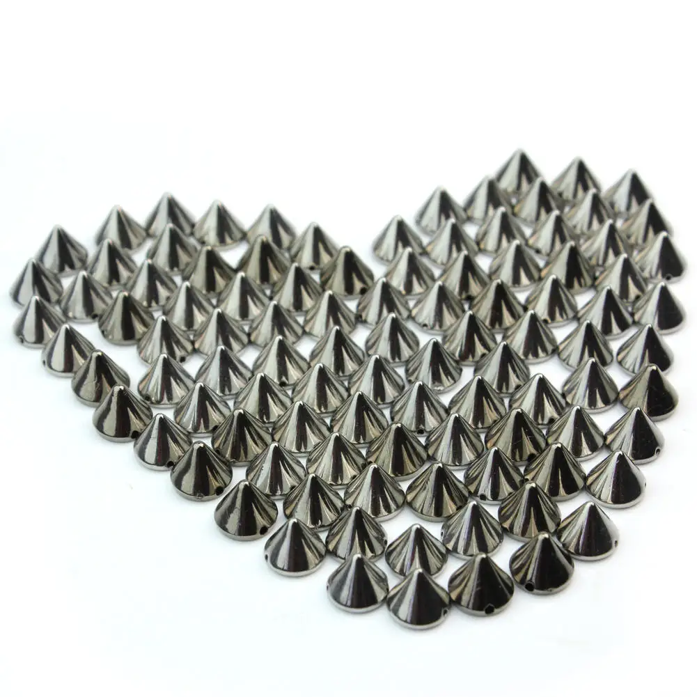 100 шт. черные круглые шипы с заклепками в стиле панк рок заклёпки сумка аксессуары