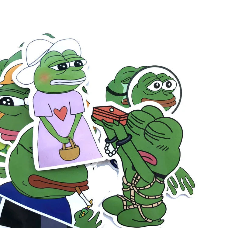 17 шт./лот, стикеры в виде лягушек Pepe Sad, наклейка для сноуборда, багажа, автомобиля, холодильника, автомобиля, наклейки для ноутбука