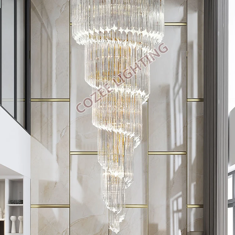 Modern Murano Glass Prism Chandelier Lighting Luxury Staircase Chandeliers Hanging Light Fixtures for Living Dining Room Decor | Лампы и