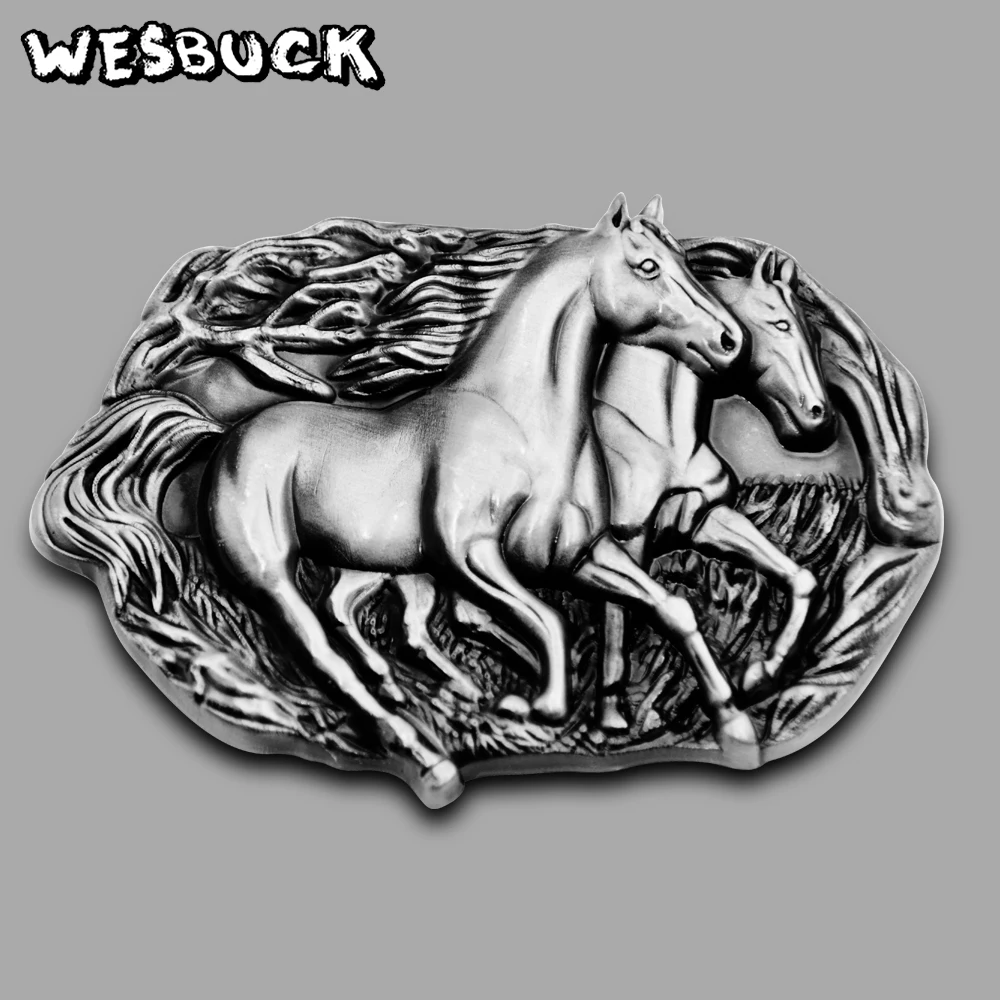 WesBuck Лидер продаж брендовая мужская двух бегущего коня в ковбойском стиле с
